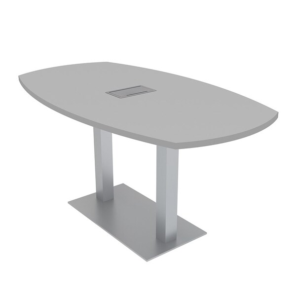 33.5 in W, 59.5 in L, 29 in H, Engineered Wood Top, Grey